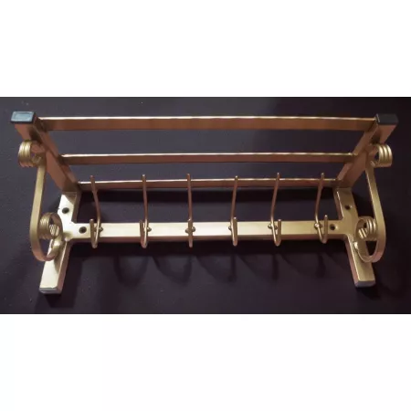 Wieszak z półką na ubrania, metaloplastyka, ręczna robota z polskiej stali